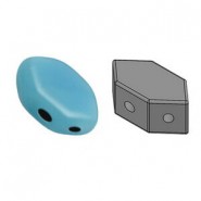 Les perles par Puca® Paros kralen Opaque aqua 63020